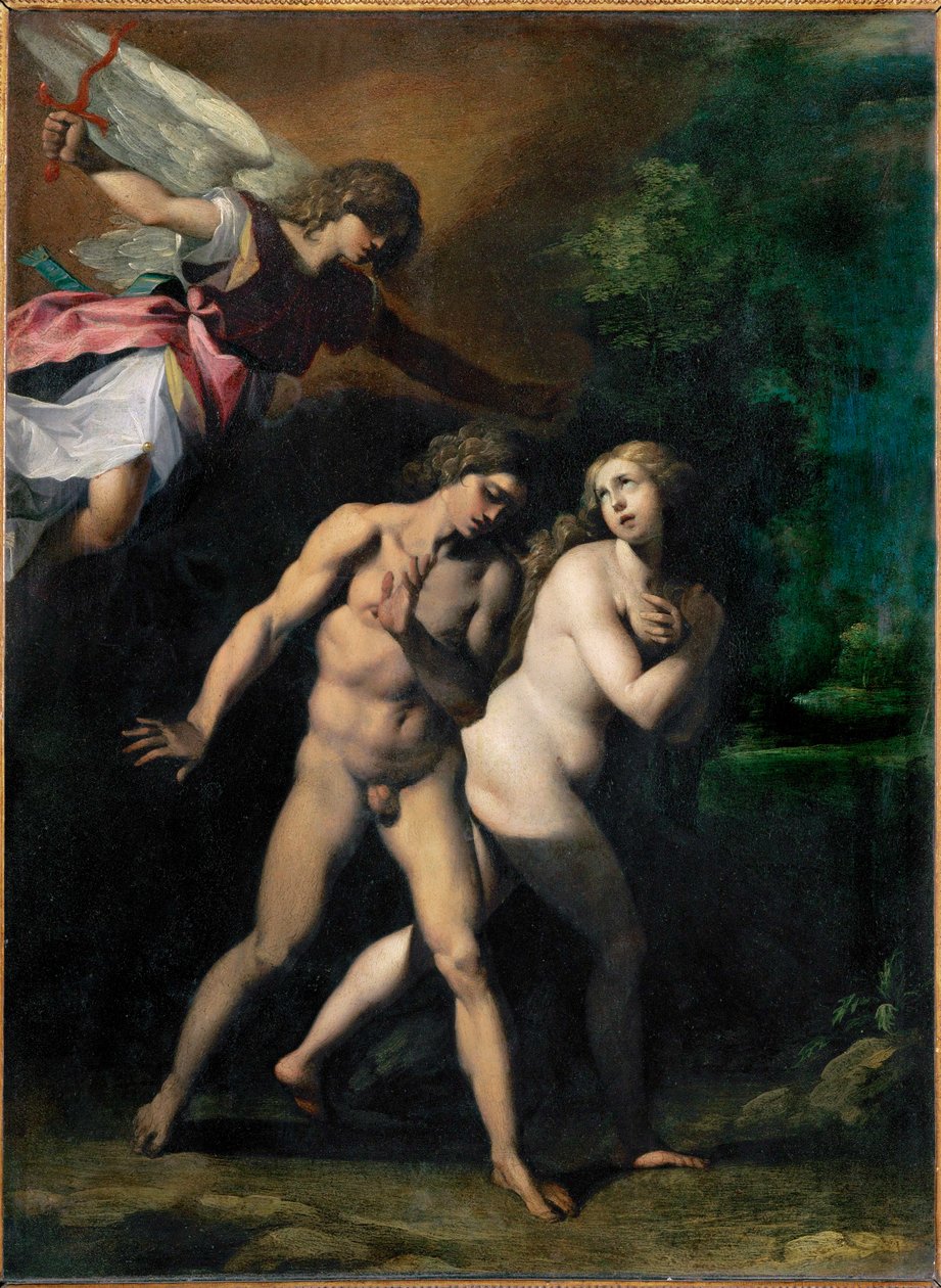Aatami ja Eeva karkotetaan paratiisista ... tekijältä Giuseppe (1568 1640) Cesari