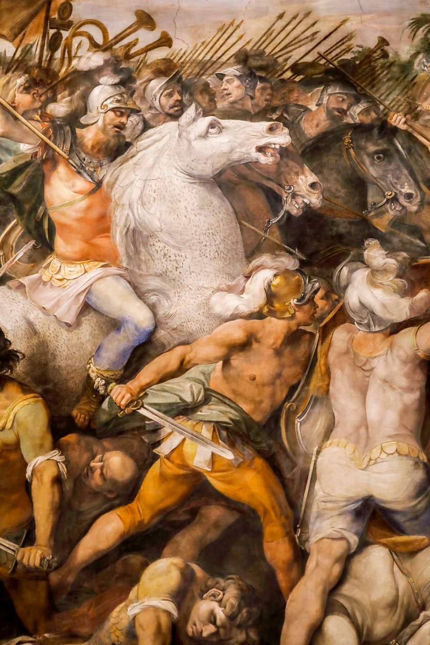 Taistelu Horatiin ja Curiatiin välillä (yksityiskohta) tekijältä Giuseppe (1568 1640) Cesari