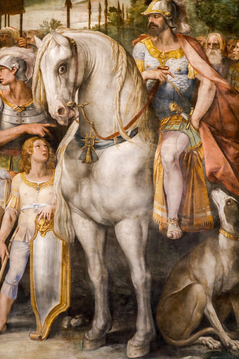 Taistelu Horatiin ja Curiatiin välillä (yksityiskohta) tekijältä Giuseppe (1568 1640) Cesari