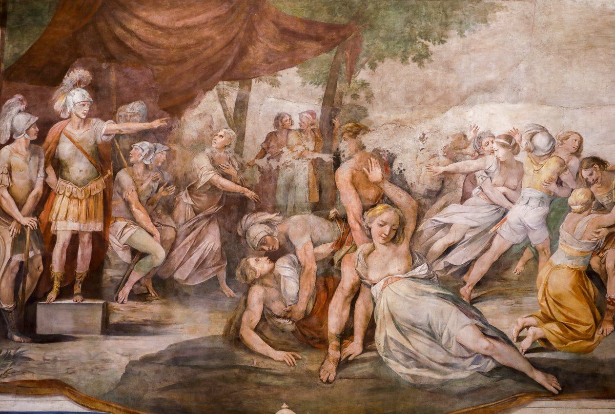 Sabiininaisten raiskaus (yksityiskohta) tekijältä Giuseppe (1568 1640) Cesari