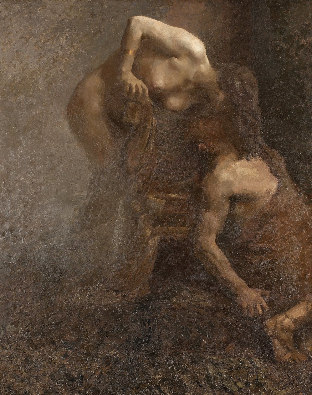 Ylellinen Cleopatra Giuseppe Amisanin (1879-1941) maalaus Koko 210x190 cm Mede Palazzo Comunale tekijältä Giuseppe Amisani