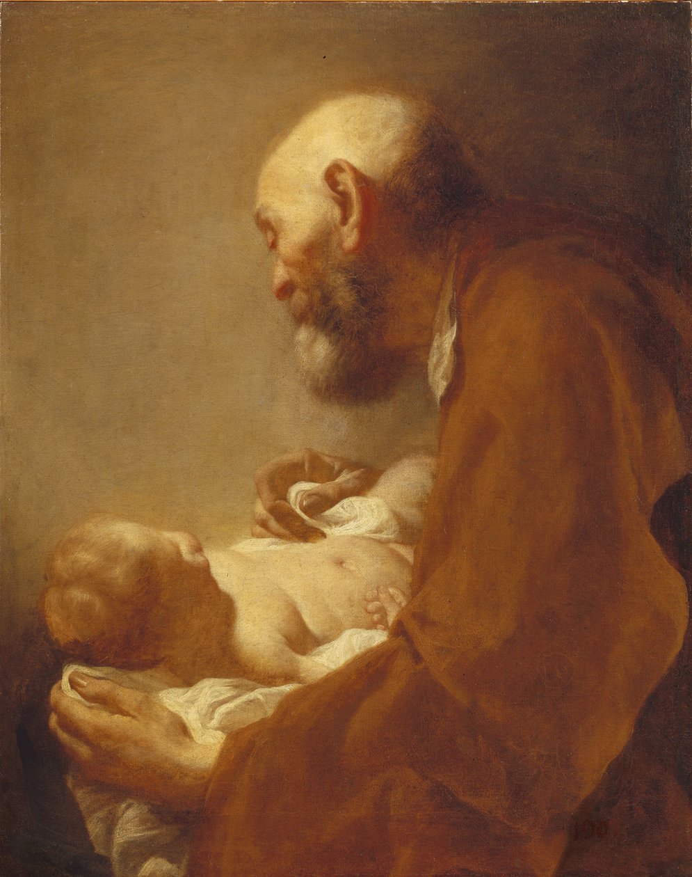 Pyhä Simon Kristus-lapsen kanssa, 1700-luku. tekijältä Giuseppe Angeli