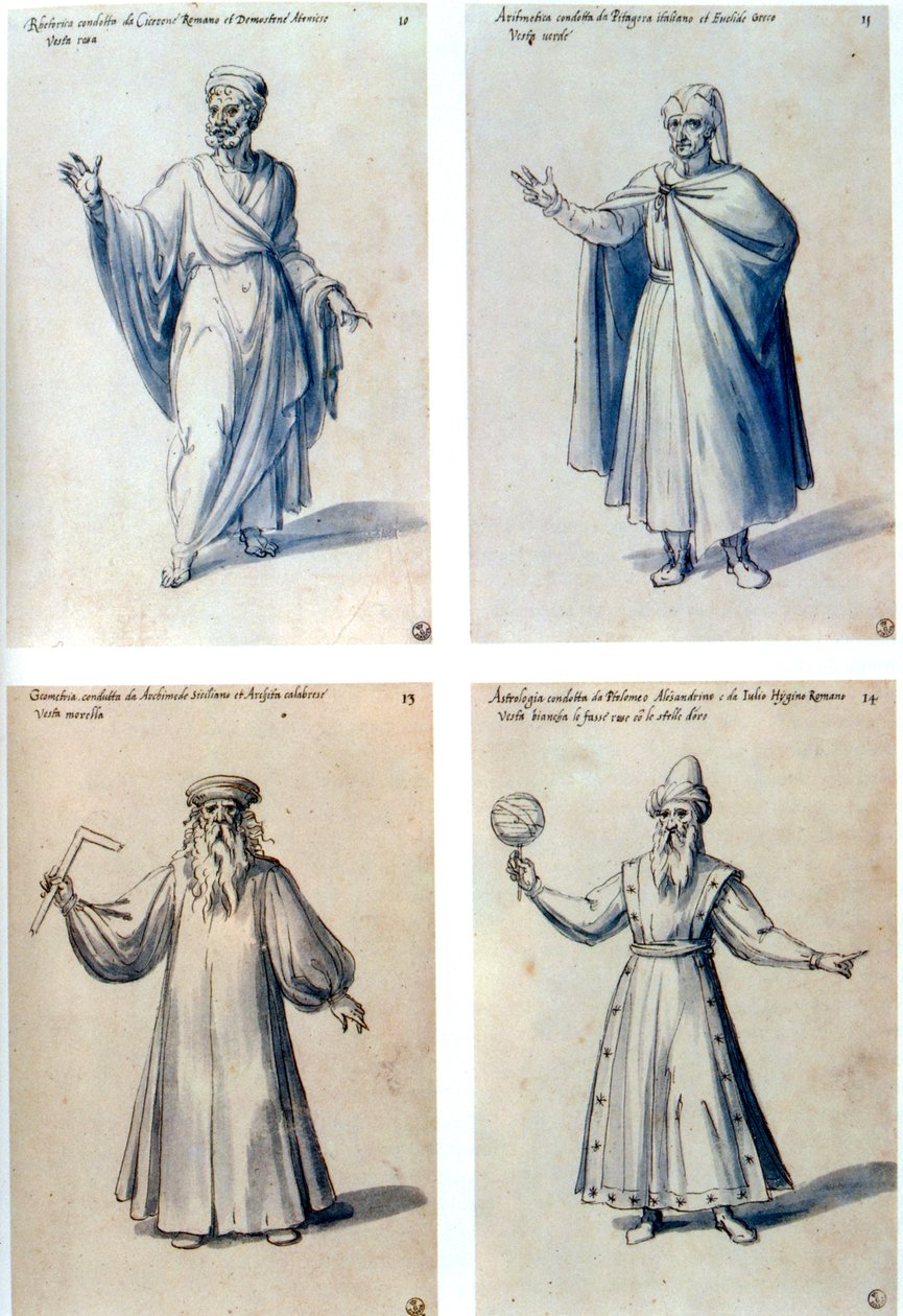 Pukusuunnittelu klassisille hahmoille, 1500-luku tekijältä Giuseppe Arcimboldi
