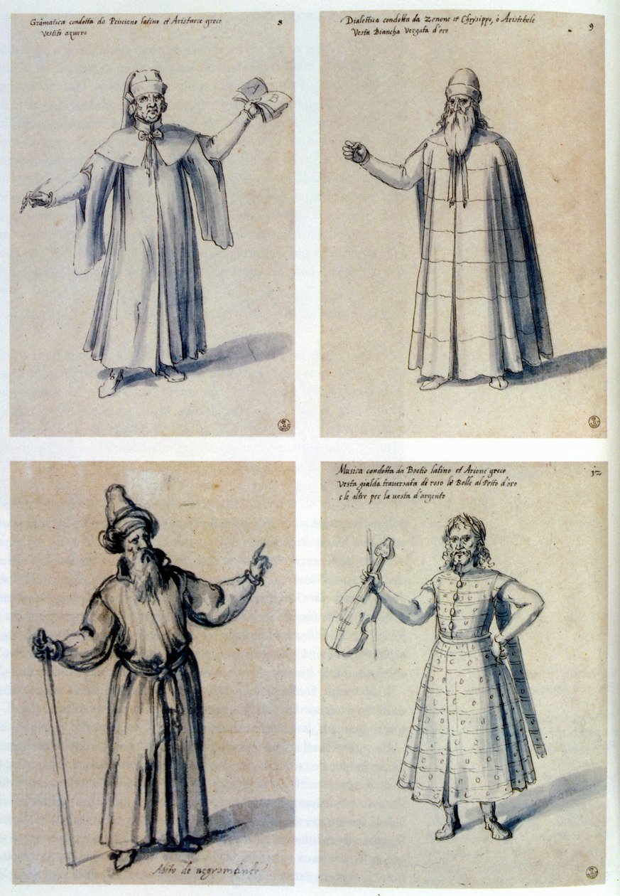 Pukusuunnittelu klassisille hahmoille, 1500-luku tekijältä Giuseppe Arcimboldi