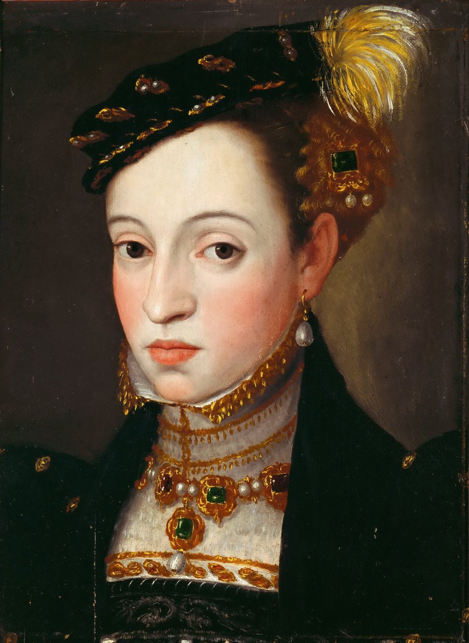 Itävallan arkkiherttuatar Magdalena 1532-1590, noin 1563 tekijältä Giuseppe Arcimboldo