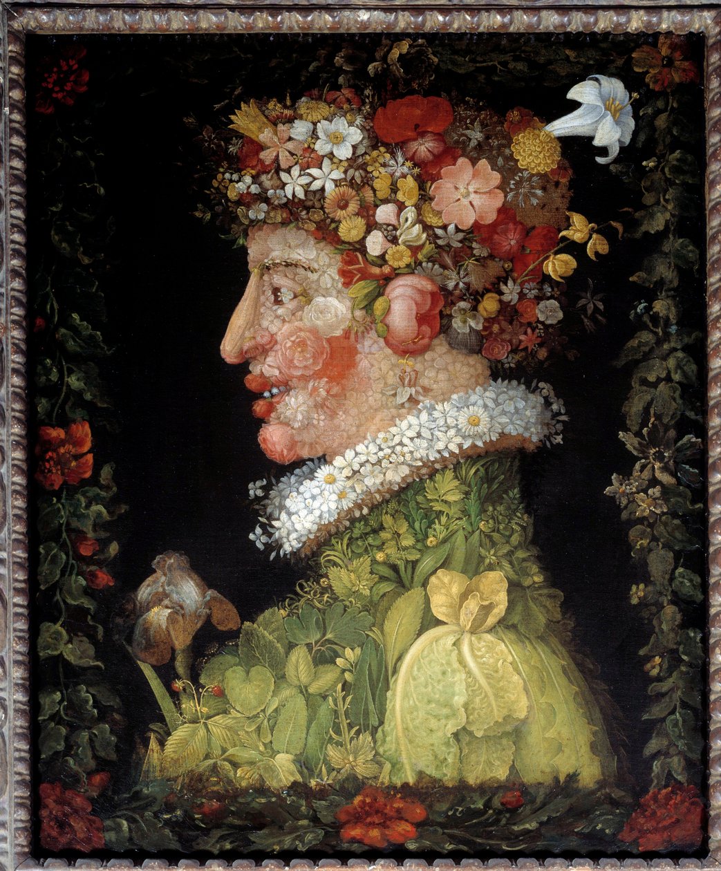 Kevät (sarjasta, joka kuvaa neljä vuodenaikaa) tekijältä Giuseppe Arcimboldo