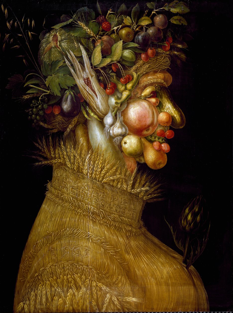 Giuseppe Arcimboldin (Arcimboldo) kesämaalaus (1527-1593) 1563 Mitat 67x51 cm Wien, Kunsthistorisches Museum tekijältä Giuseppe Arcimboldo