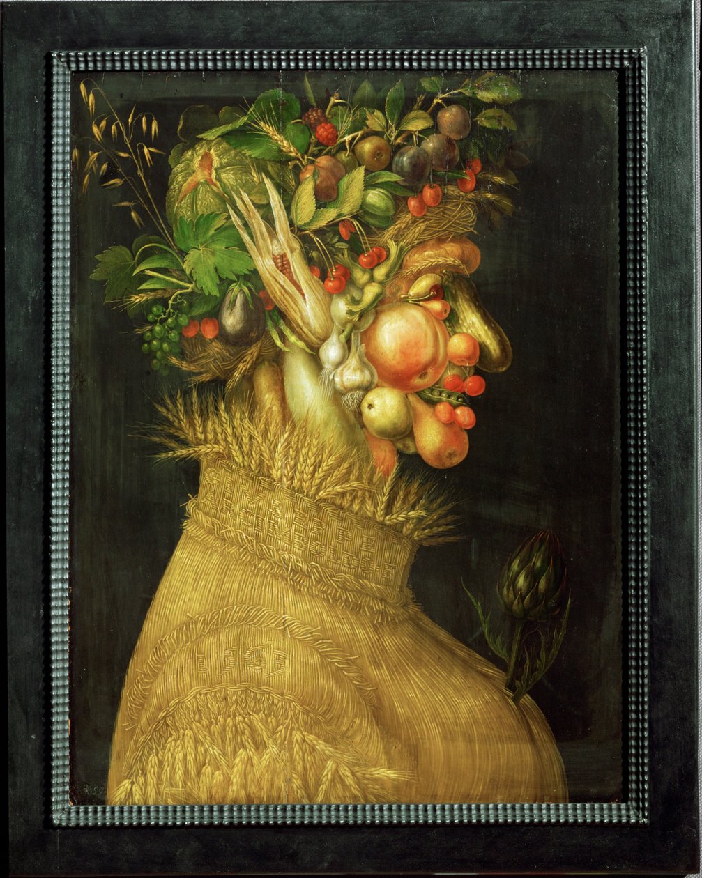 Kesä, allegoria (maalaus limewood) tekijältä Giuseppe Arcimboldo