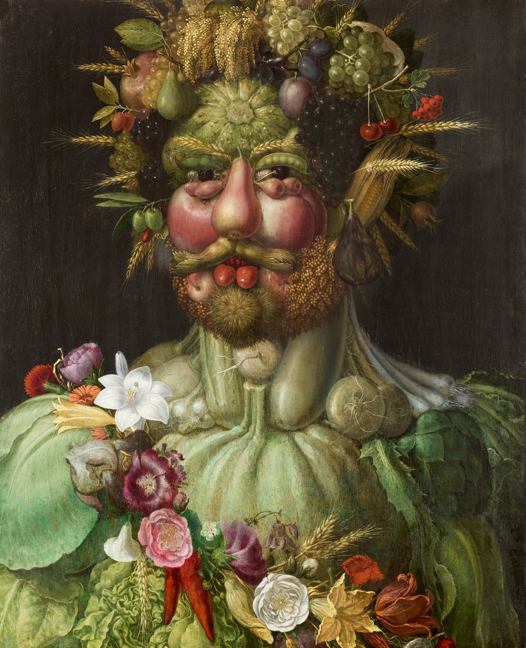 Vertumnus, "muotokuva, allegoria" tekijältä Giuseppe Arcimboldo