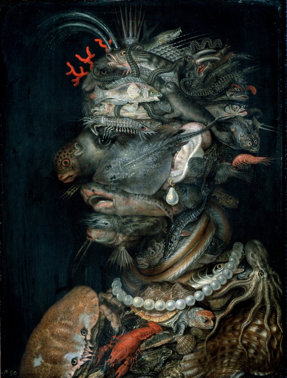Giuseppe Arcimboldin (Arcimboldo) vesimaalaus (1527-1593) 1566 Mitat 66,5x51 cm Wien, Kunsthistorisches Museum tekijältä Giuseppe Arcimboldo