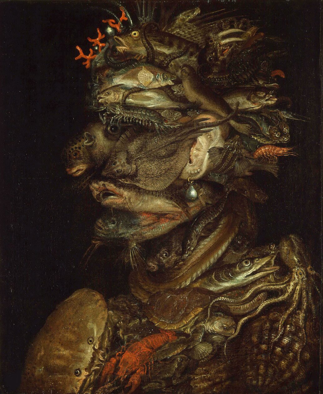 Veden allegoria, noin 1566. tekijältä Giuseppe Arcimboldo Circle of .