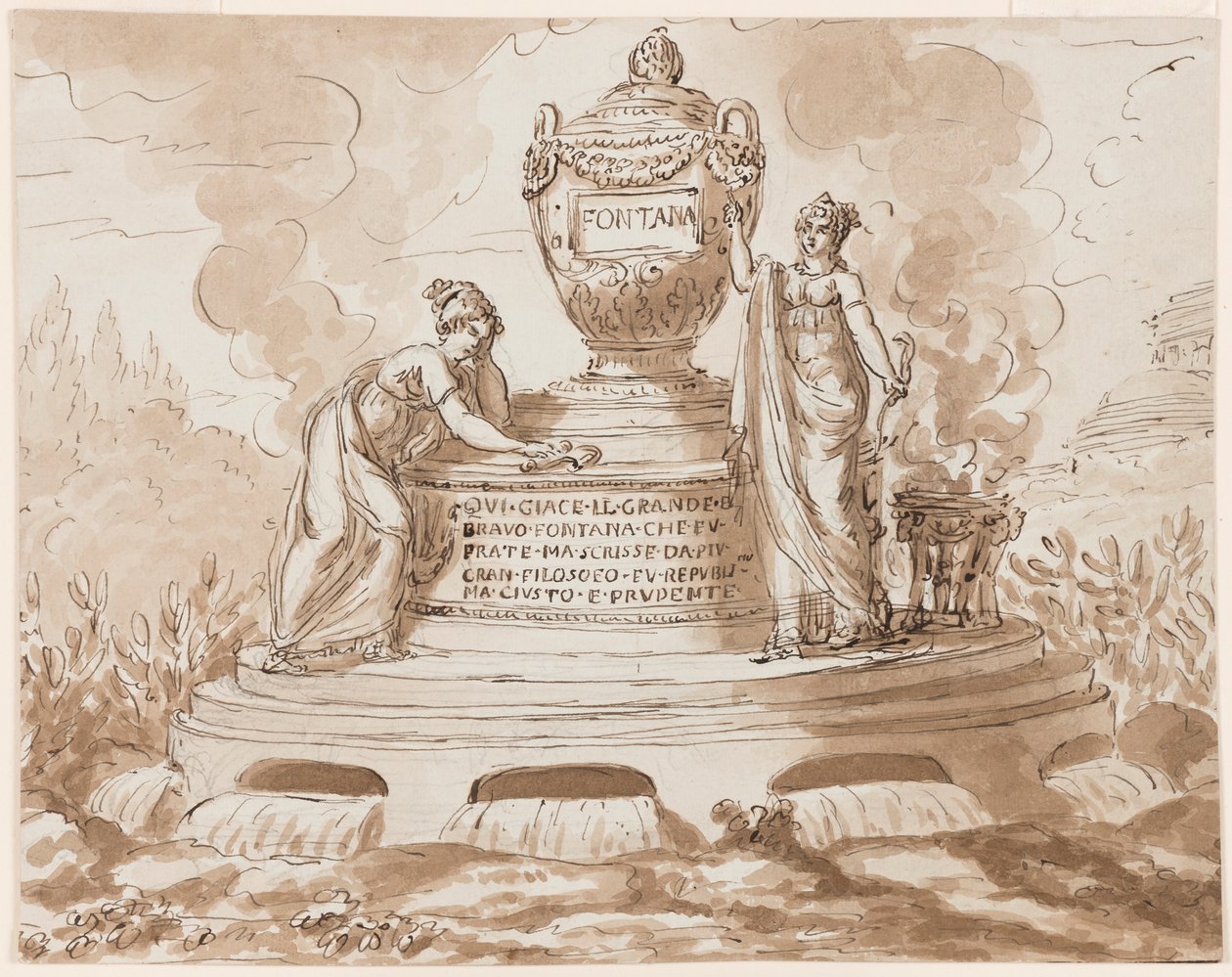 Hautamuistomerkki Felice Fontanalle, filosofian professorille, Padova tekijältä Giuseppe Barberi