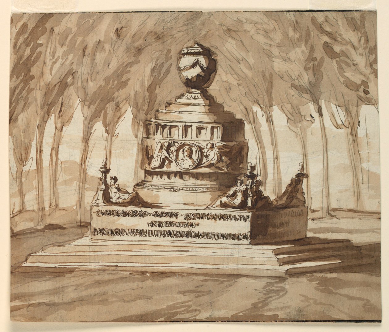 Monument sepulcral al poeta Pietro Chiarifinnish tekijältä Giuseppe Barberi