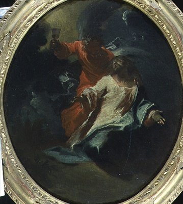 Kristus Öljymäellä, noin 1730 (öljy kankaalle). tekijältä Giuseppe Bazzani