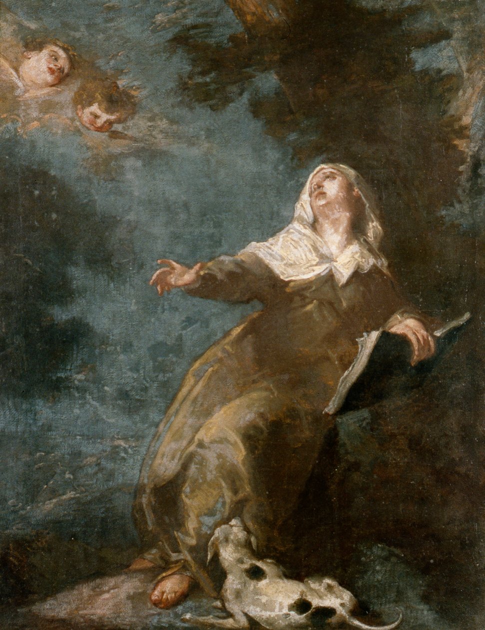 Cortonan Pyhä Margareta (öljy kankaalle) tekijältä Giuseppe Bazzani