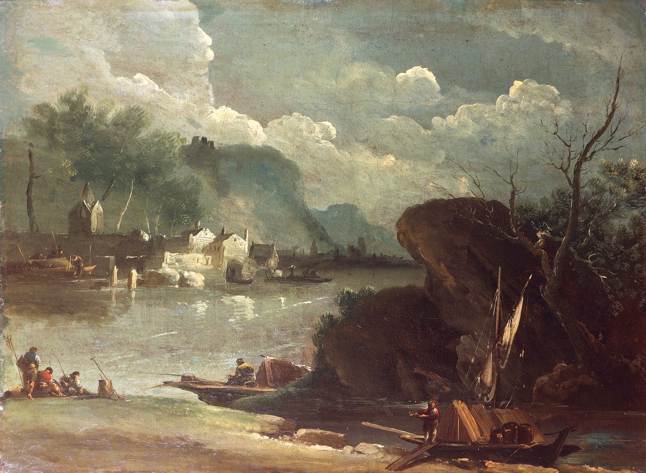 Fantastinen maisema, Giuseppe Bernardino Bison (1762-1844). tekijältä Giuseppe Bernardino Bison