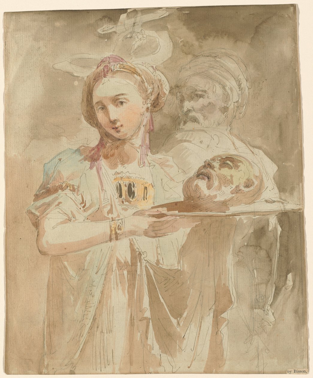 Salome Pyhän Johannes Kastajan pään kanssa tekijältä Giuseppe Bernardino Bison
