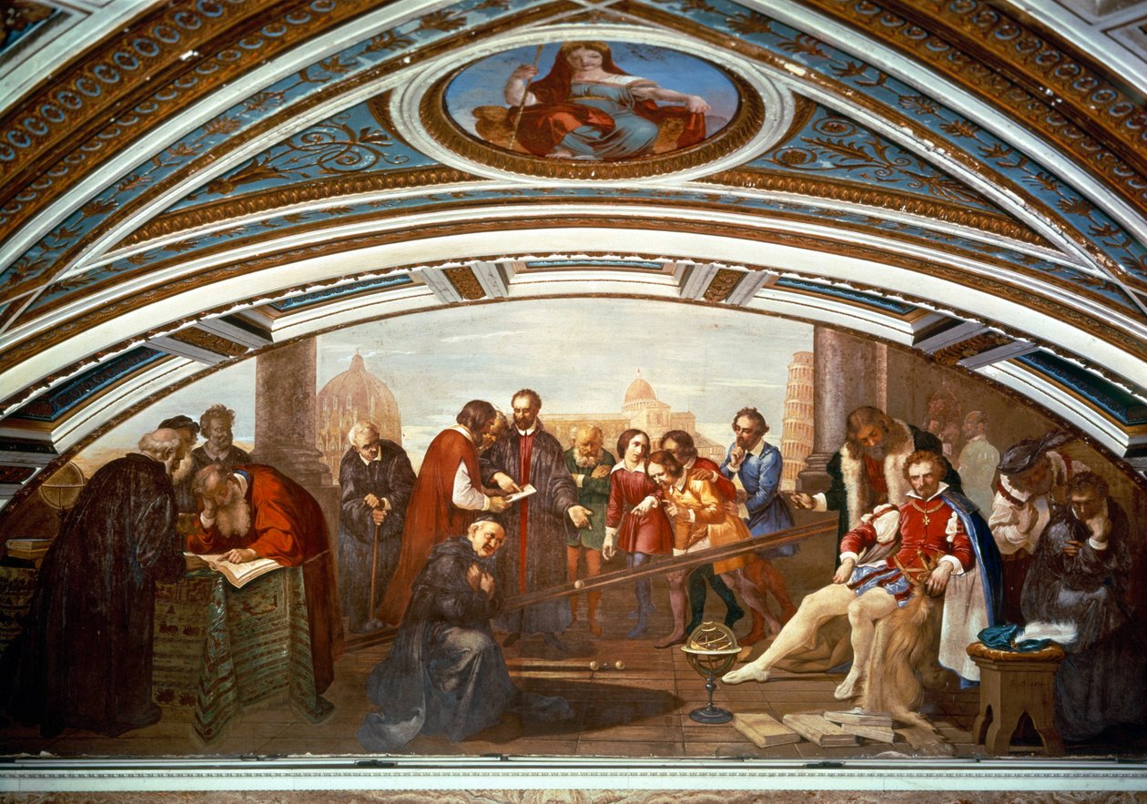 Galileo Galilei esittelee painovoiman lakia Giovanni De
