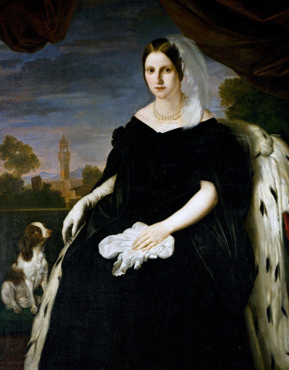Kahden Sisilian prinsessa Maria Antonian muotokuva (Palermo tekijältä Giuseppe Bezzuoli
