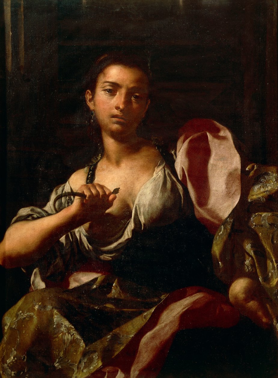 Kleopatra, Giuseppe Bonito (1707-1789), öljy kankaalle, 99x74 cm, Ptolemaioksen kuningaskunta tekijältä Giuseppe Bonito