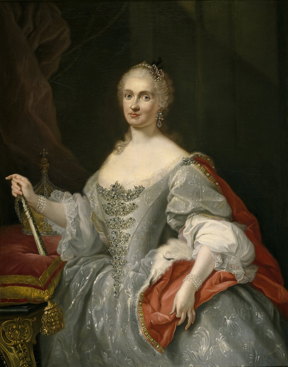 Maria Amalia Saksin 17241760, Napolin kuningatar tekijältä Giuseppe Bonito