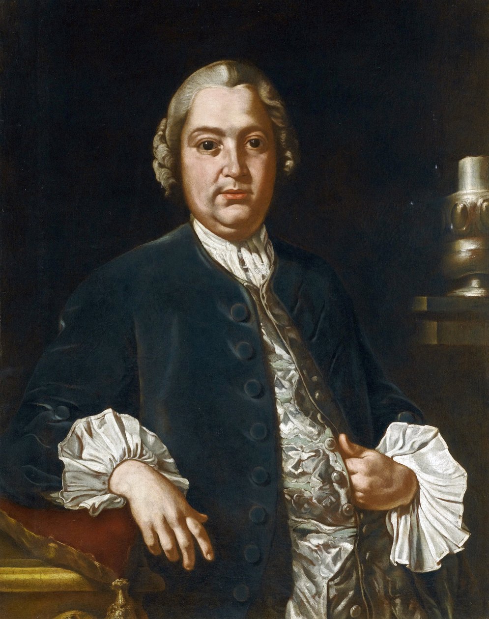 Muotokuva säveltäjä Niccolo Jommellistä (1714-1774) par Bonito, Giuseppe (1707-1789), - Öljy kankaalle, 84x73,5 - Yksityiskokoelma tekijältä Giuseppe Bonito