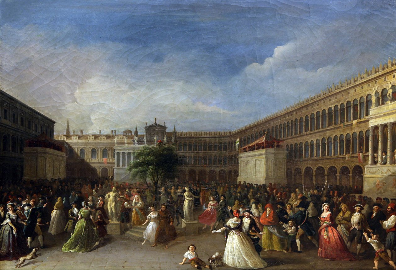 Vapauden puu pystytettiin Piazza San Marcolle 4.6.1797, 1797. tekijältä Giuseppe Borsato