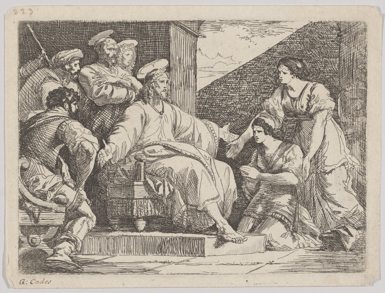 Kristus istuu saarnaamassa, 1766. tekijältä Giuseppe Cades