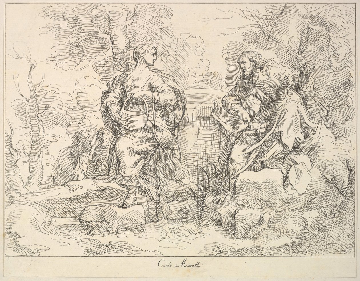 Kristus ilmestyy Maria Magdalenalle, 1740-1802. tekijältä Giuseppe Canale
