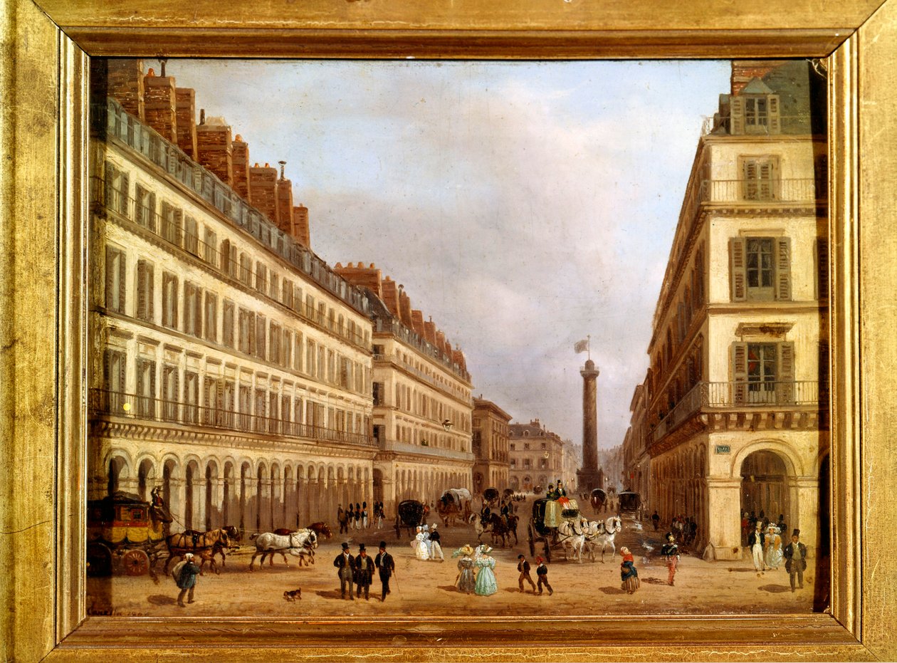 La rue Castiglione Pariisissa vuonna 1829 (maalaus) tekijältä Giuseppe Canella