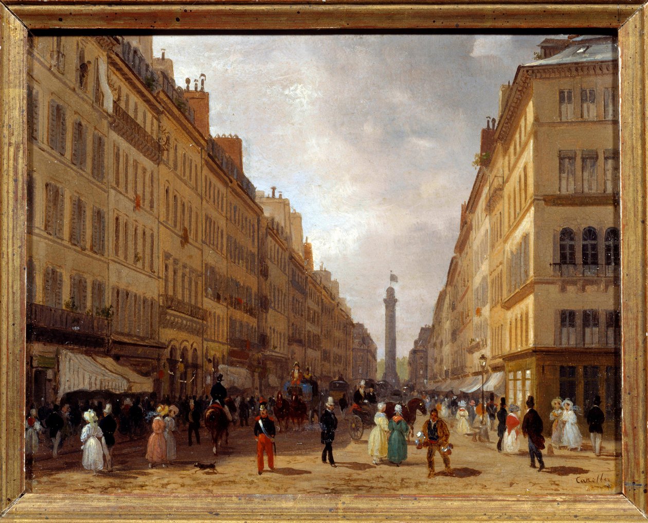 Näkymä rue de la Paix -kadulle Pariisissa Giuseppe Canellan (1788-1847) maalaus 1830 Su. 0,31x0,16 m Pariisi, Musee Carnavalet - Näkymä Rue de la Paix -kadulle Pariisissa. Giuseppe Canellan (1788-1847) maalaus tekijältä Giuseppe Canella