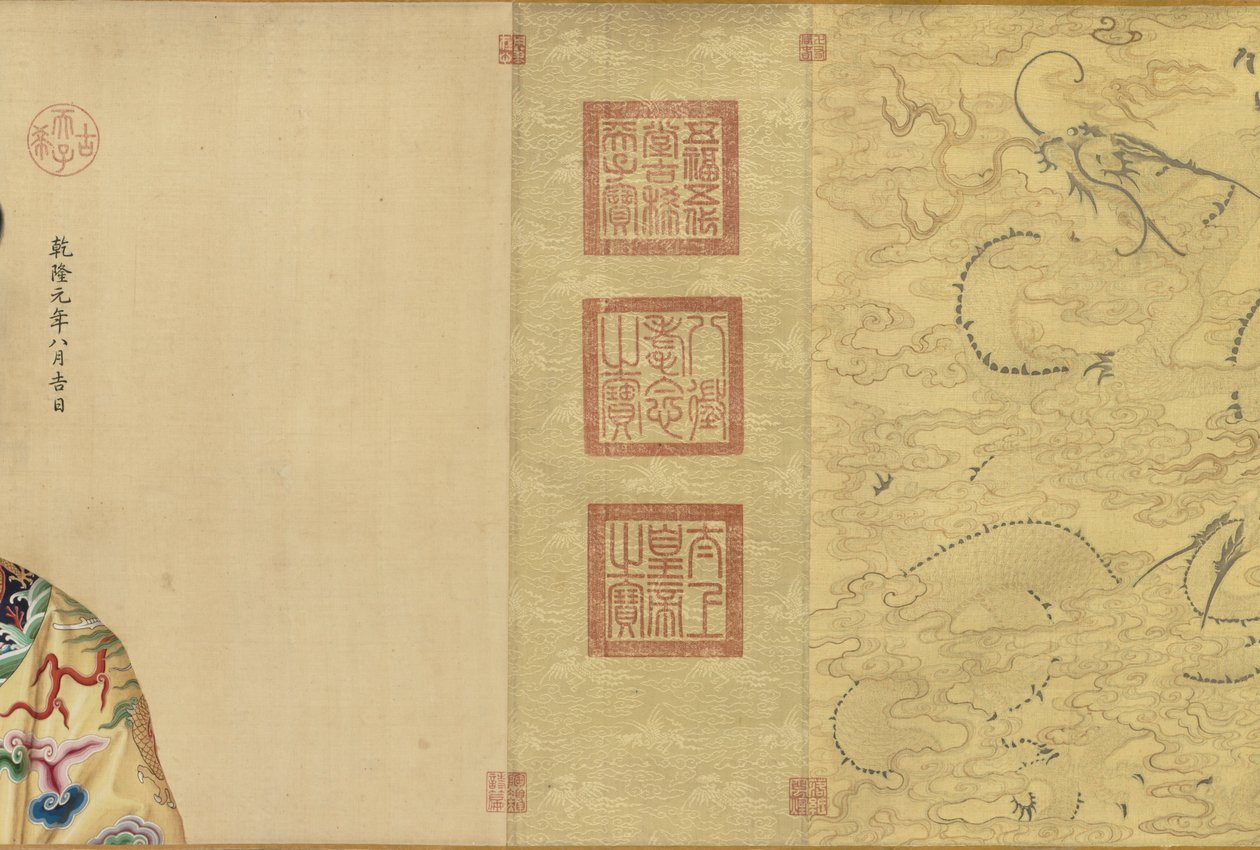 Qianlongin keisarin ja hänen kahdestatoista puolisonsa muotokuvia, 1736 - n. 1770-luku. tekijältä Giuseppe Castiglione