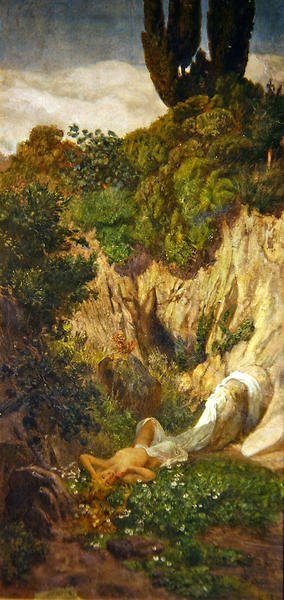 Nymfi, 1890 (tempera aluksella) tekijältä Giuseppe Cellini