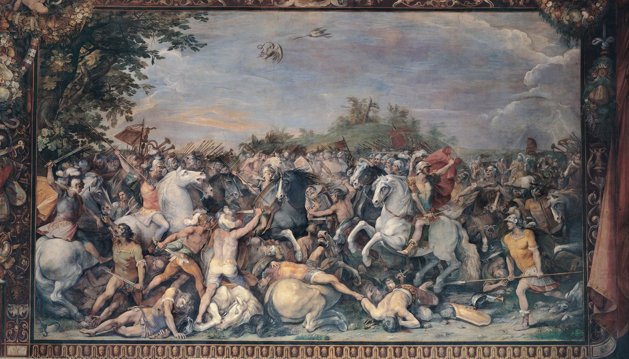 Taistelu Veiin ja Fidenaen asukkaita vastaan, 1598-1599 tekijältä Giuseppe Cesari