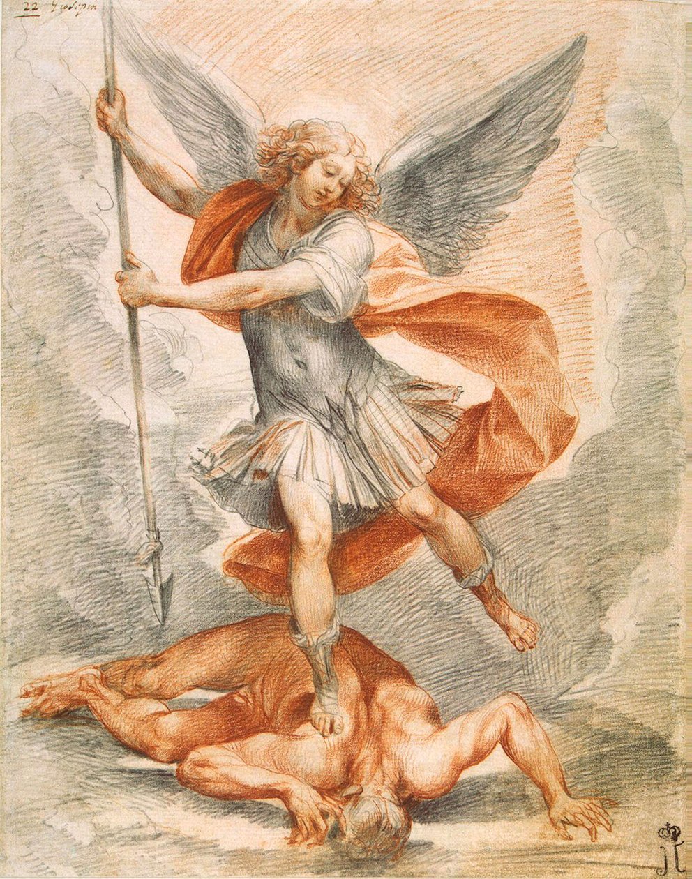 Pyhä arkkienkeli Mikael, 1629-1630. tekijältä Giuseppe Cesari