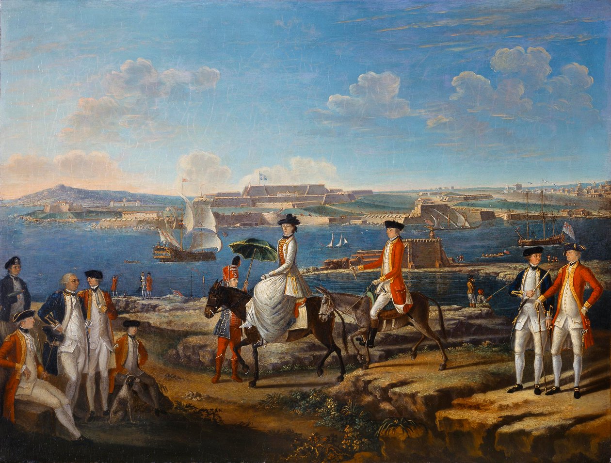 Lady Johnstone, Menorcan kuvernöörin vaimo, n. 1771 (öljy kankaalle) tekijältä Giuseppe Chiesa