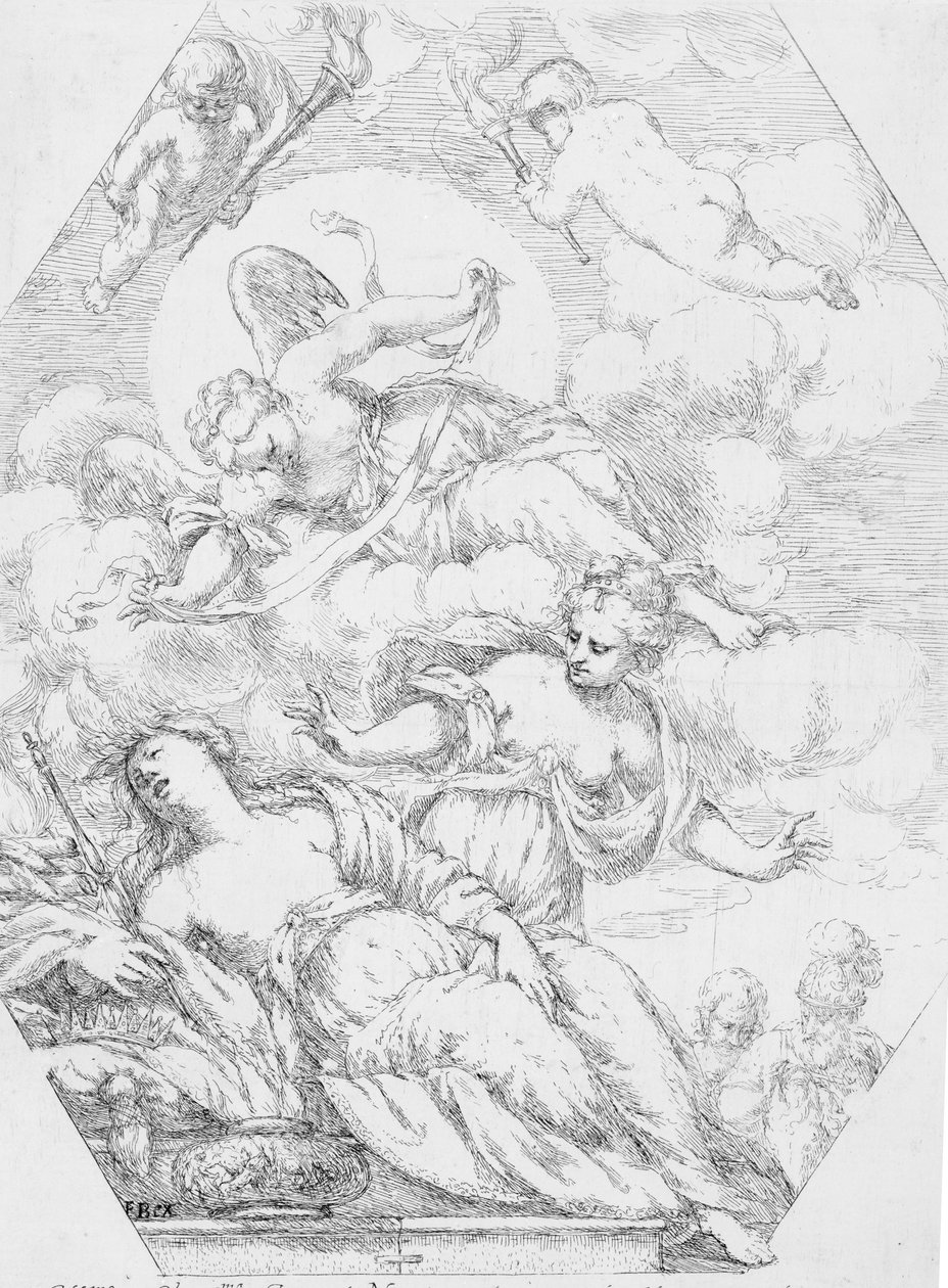 Dido hautausmaalla, 1650-1700. tekijältä Giuseppe Diamantini