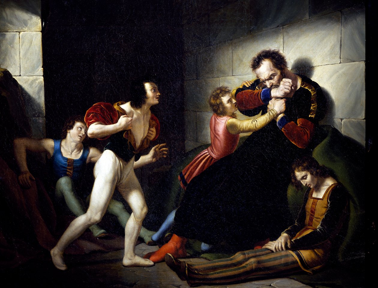 Kreivi Ugolino puree käsiään tekijältä Giuseppe Diotti