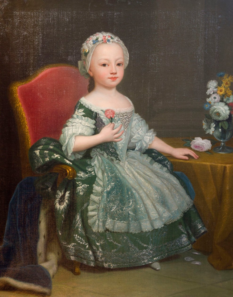 Giuseppe Dupra (1703-1784) muotokuva Maria Theresasta Savoiisesta (1756-1803), tuleva Artoisin kreivitär, öljy kankaalle tekijältä Giuseppe Duprà
