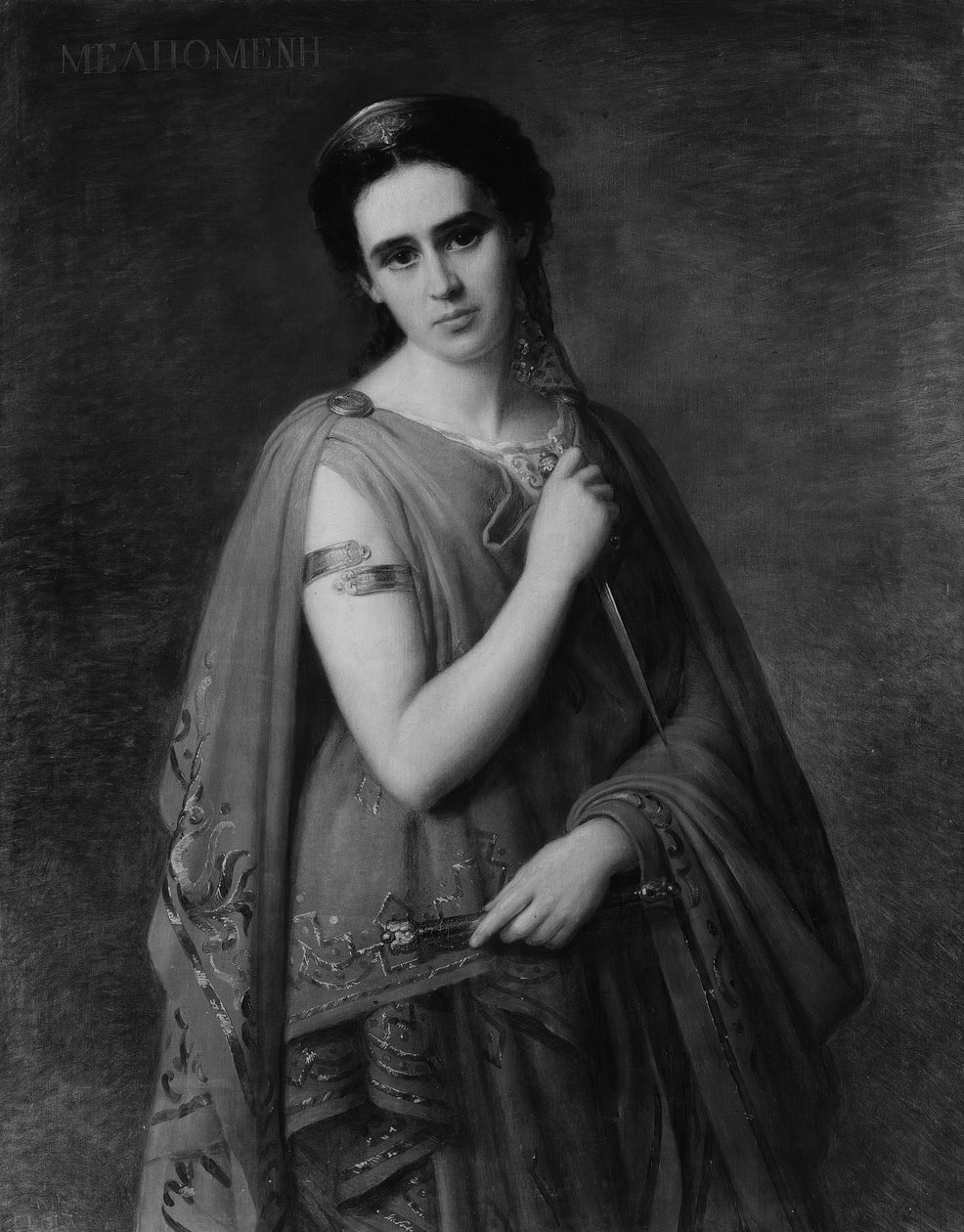 Melpomene, 1869 tekijältä Giuseppe Fagnani