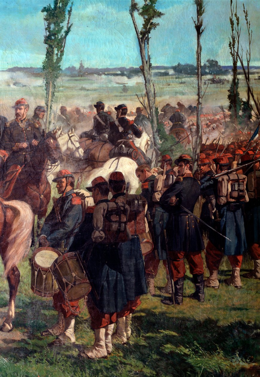 Italian leiri. Yksityiskohta Magentan taistelusta vuonna 1859 (öljy kankaalle tekijältä Giuseppe Fattori