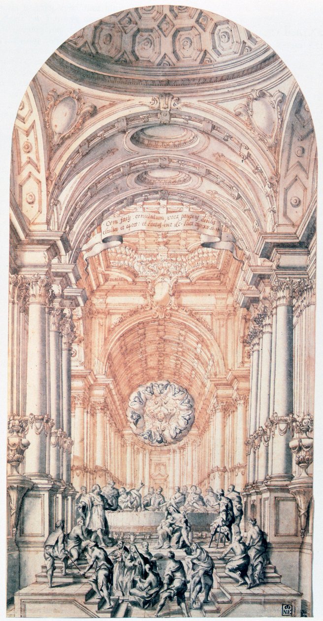 "Project design for the Gospel City", c1716-1756 tekijältä Giuseppe Galli Bibiena