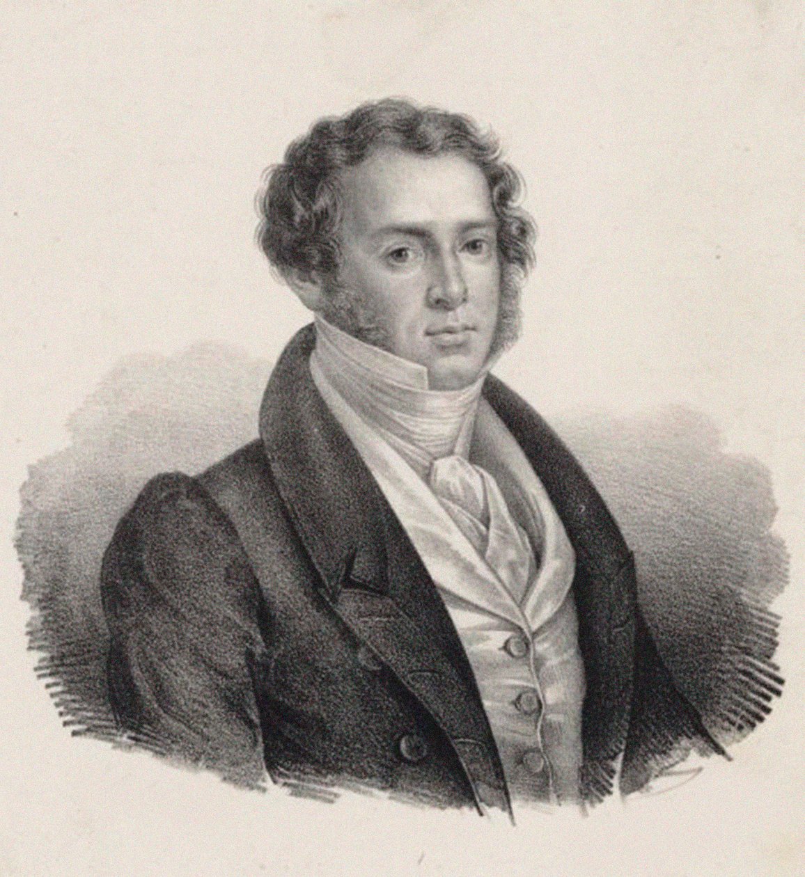 Muotokuva säveltäjä Saverio Mercadantesta 1795-1870. tekijältä Giuseppe Gozzini