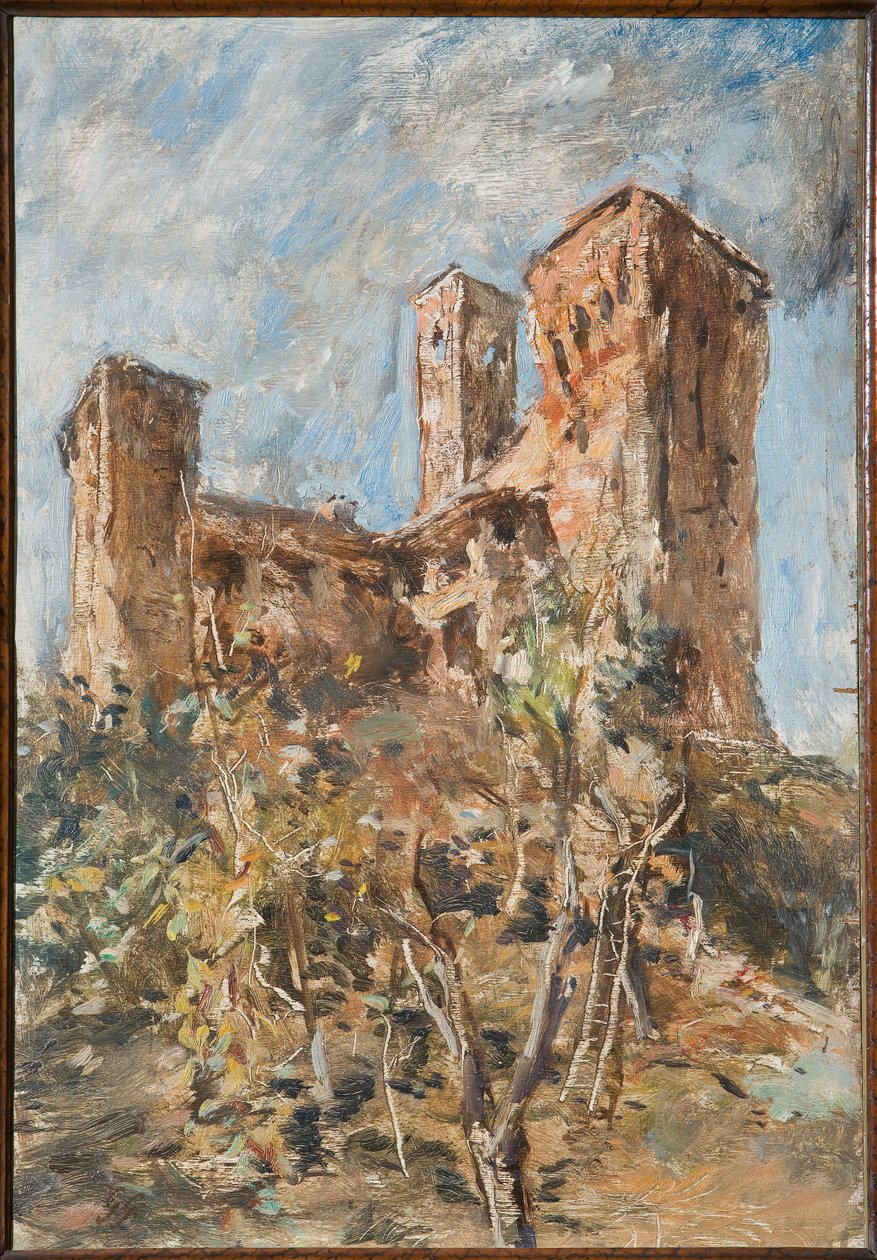 Maranellon linna (öljy vanerille) tekijältä Giuseppe Graziosi