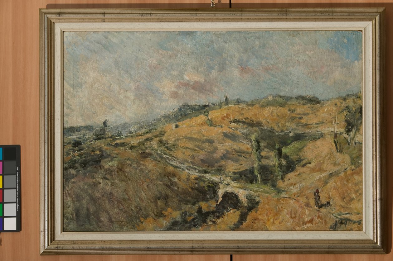 Toscanan maisema - Le Caldire (öljy paneelissa) tekijältä Giuseppe Graziosi