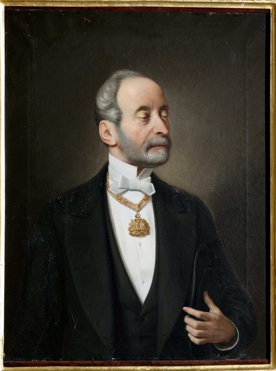 Ferrarin Raffaelen muotokuva, Gallieran herttua (1803-1876) Giuseppe Isolan (1808-1893) maalaus 1876 Genes, Musei di Strada Nuova tekijältä Giuseppe Isola