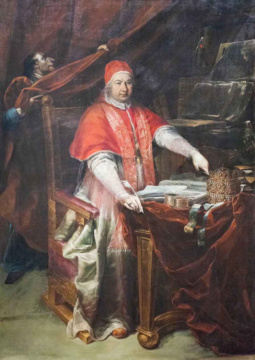 Paavi Benedictus XIV (öljy kankaalle) tekijältä Giuseppe Maria (1665 1747) Crespi