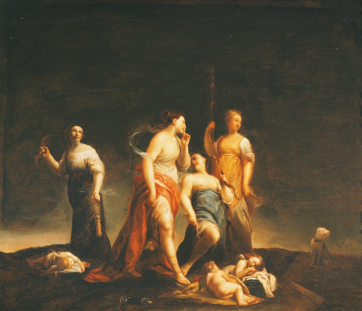 Nukkuvat kupidot, Giuseppe Maria Crespi (1665-1747) tekijältä Giuseppe Maria (1665 1747) Crespi