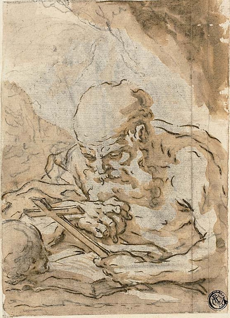 Pyhä Jerome tekijältä Giuseppe Maria Crespi