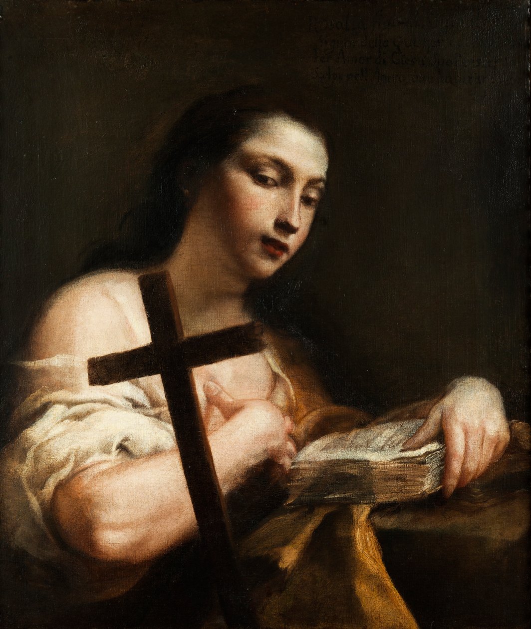 Pyhä Maria Magdaleena nimellä Saint Rosalie tekijältä Giuseppe Maria Crespi